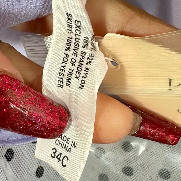 NWT victoria's secret purple polka dot chemise size 34C - Picture 9 of 10